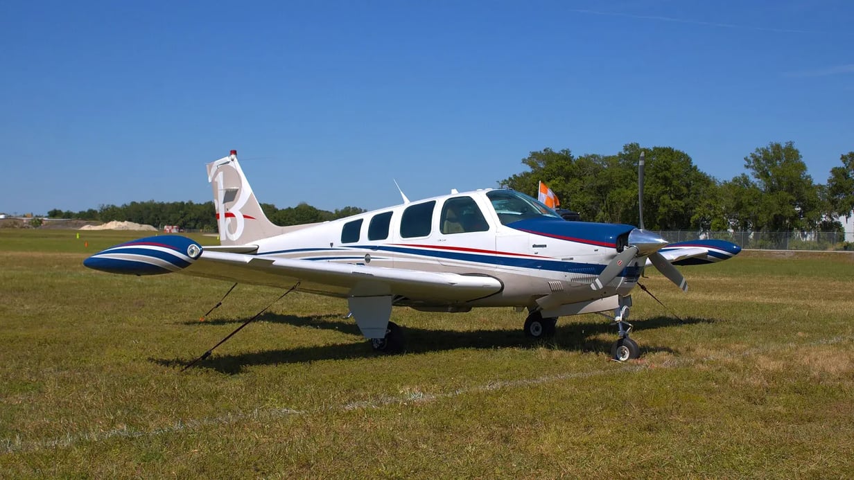 Owner-flown aircraft on the ramp Owner-flown aircraft on the ramp
